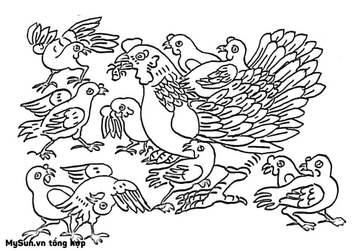 Vẽ đàn gà  p1  drawing mommy chicken and little chicken Học vẽ cùng Chị  Hoa Cười  YouTube