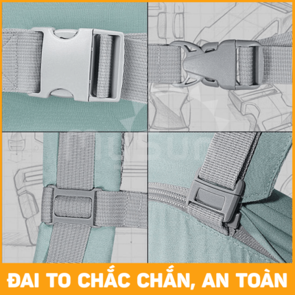 Đai địu trẻ em sơ sinh 4 tư thế