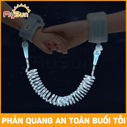 Mua vòng đeo tay trẻ em đi dạo chống lạc cho bé phản quang an toàn buổi tối đêm