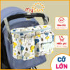 túi treo xe đẩy vải cao cấp đựng đồ bỉm sữa trẻ sơ sinh cho mẹ và em bé