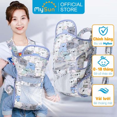 Địu gấu cao cấp mysun 4 tư thế đa năng cho trẻ em sơ sinh