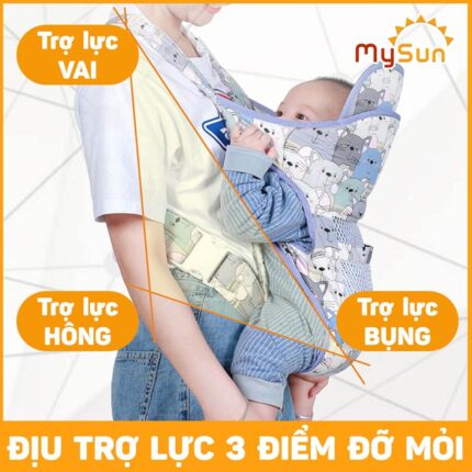 đai địu điệu cho trẻ em bé đi ngồi xe máy