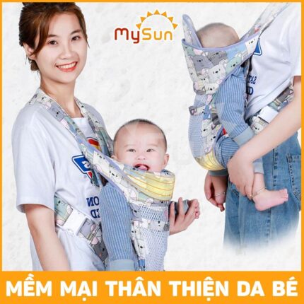 đai địu điêuụ có đỡ cổ cho trẻ em bé sơ sinh giá rẻ