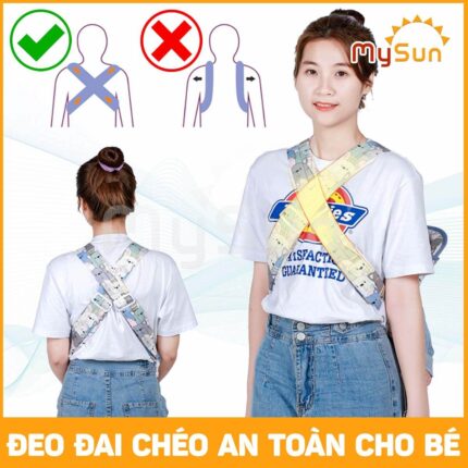 hướng dẫn cách địu điệu trẻ em bé khi đi ngồi xe máy an toàn