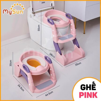 Ghế Toilet 3in1 Pink