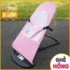 ghế nhún hồng 2 lớp bập bênh đung đưa ru trẻ sơ sinh nằm ngủ nôi rung giá rẻ cho em bé ngồi chơi