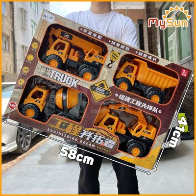 máy xúc đồ chơi xe cần cẩu xe ben chở cát cồng tường xe trộn bê tông mô hình công trình cho trẻ em bé loại to