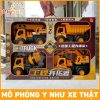 máy xúc đồ chơi xe cần cẩu xe ben chở cát cồng tường xe trộn bê tông mô hình công trình cho trẻ em bé như thật
