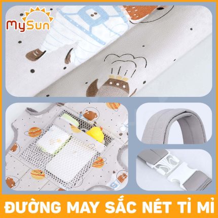 đai địu 4 tư thế cho bé sơ sinh 0 đến 24 tháng tuổi