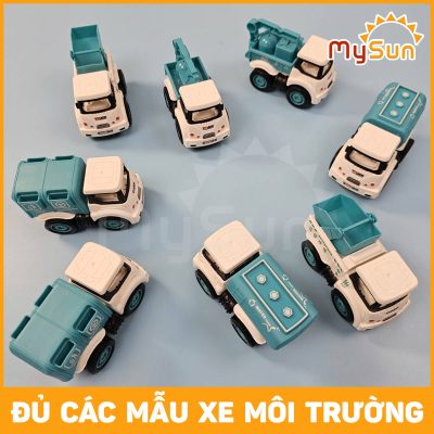 bộ 8 xe ô tô hướng nghiệp cho bé chủ đề môi trường cho bé