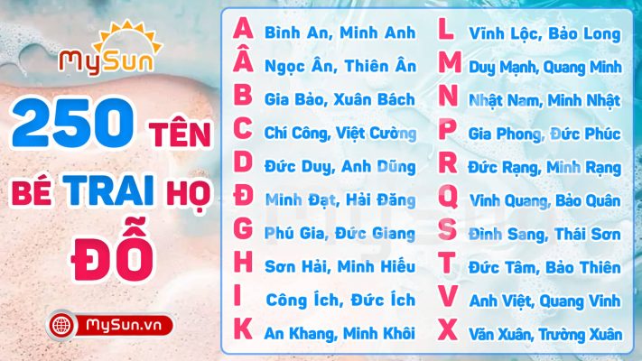 Đặt tên hay cho bé trai họ Đỗ 3 chữ 4 chữ đẹp ý nghĩa nhất