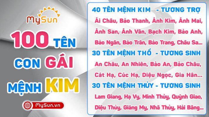 Đặt tên con gái mệnh Kim cho bé gái chuẩn Ngũ hành Phong thủy