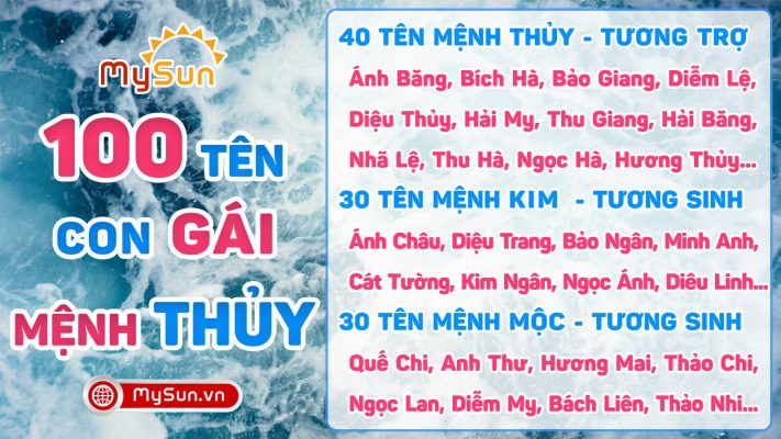 Đặt tên con gái mệnh Thủy cho bé gái chuẩn Ngũ hành Phong thủy