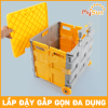 xe đẩy kéo đựng đồ đa năng đi chợ siêu thi du lịch gấp gọn có nắp đậy
