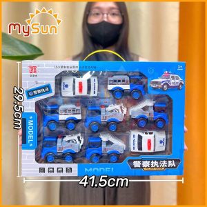 Mua bộ đồ chơi 8 xe cảnh sát cho trẻ em bé bằng nhựa giá rẻ