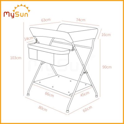 kích thước bàn thay tã bỉm cho em bé