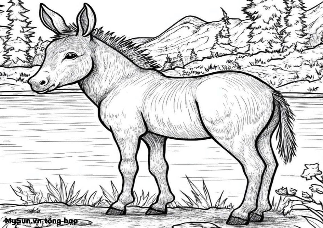 cách vẽ con lừa đơn giản đẹp nhất