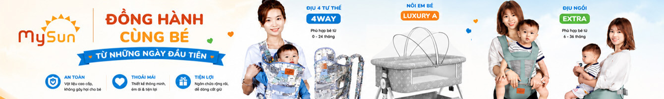 Banner ngành hàng bảo vệ em bé MySun