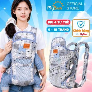 địu em bé sơ sinh 4 tư thế đa năng mysun 4way chính hãng cao cấp giá rẻ