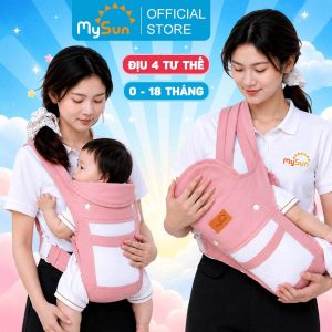 Điệu địu cho bé 4 tư thế đa năng MySun 4Way chính hãng cao cấp