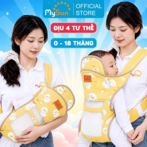 địu điệu em bé sơ sinh 4 tư thế cho trẻ 0 đến 24 tháng tuổi